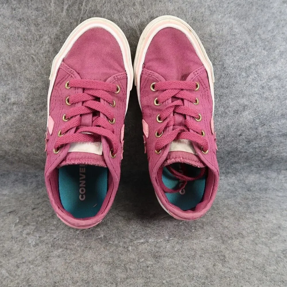 Converse Shoes Kids 12 Sneakers Casual Active Lace Up Pink Low School Walking